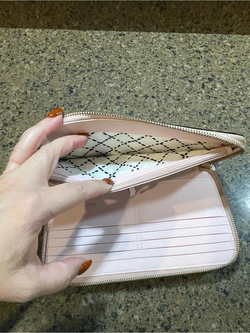 KATE SPADE Newbury Lane Neda Zip Around Wallet POSYPINK (953) Feminine Luxury